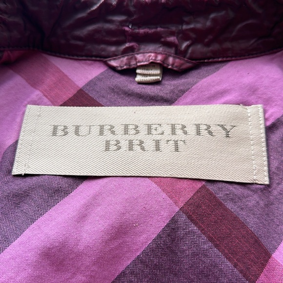 Burberry Brit Burgundy Mid-length trench coat * US 4 * - Picture 11 of 13